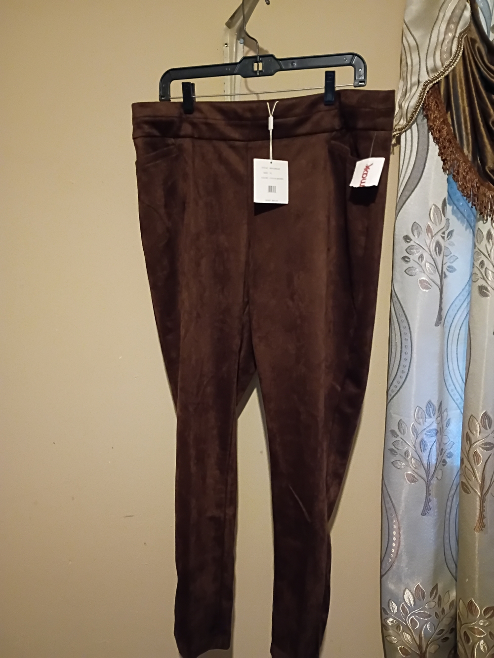 Wilson Brown Faux-Suede Women's Leggings